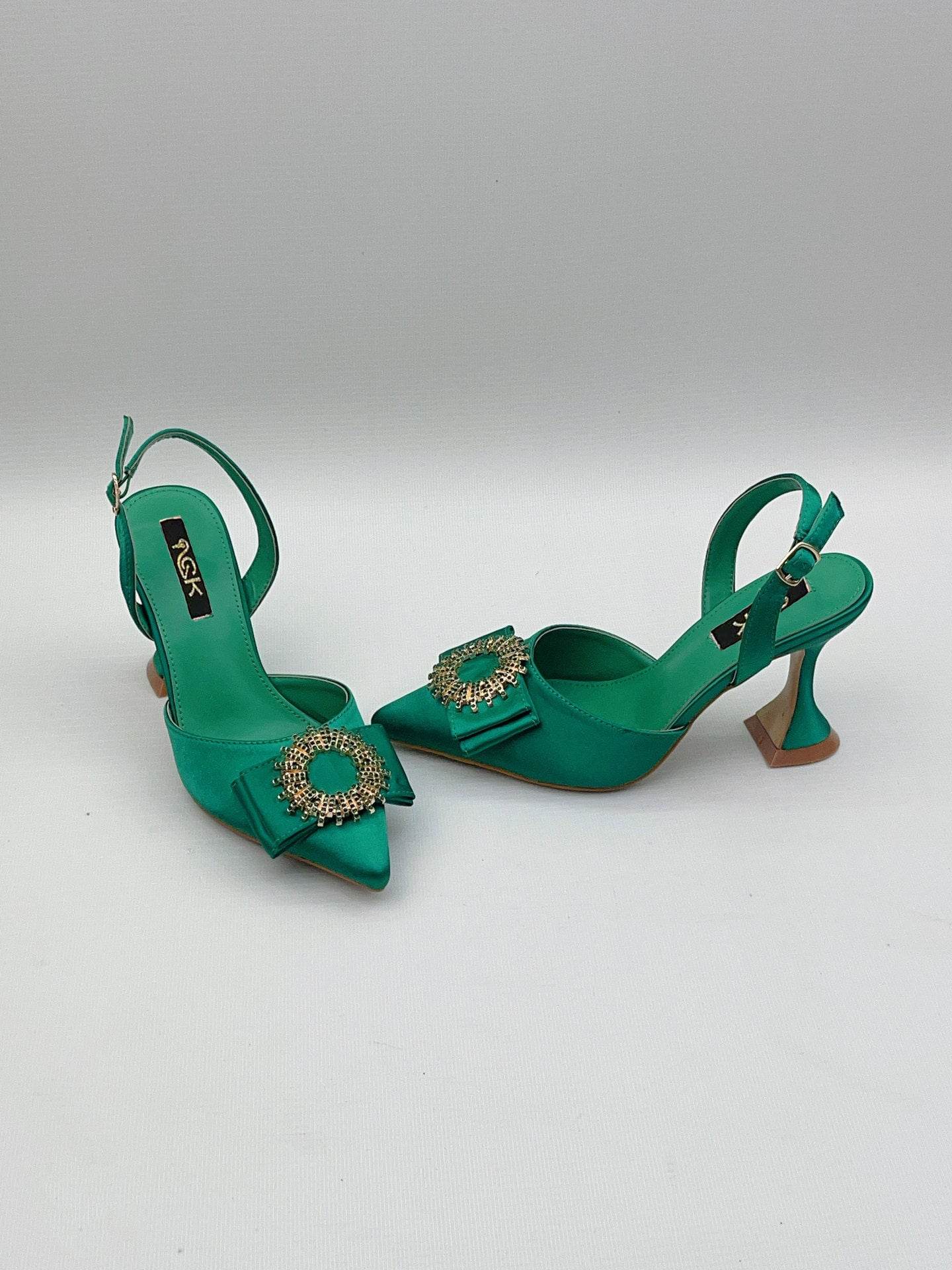 Elegant Pointed Toe High Heel Sandals - Rhinestone Stiletto Pumps - Buy Center
