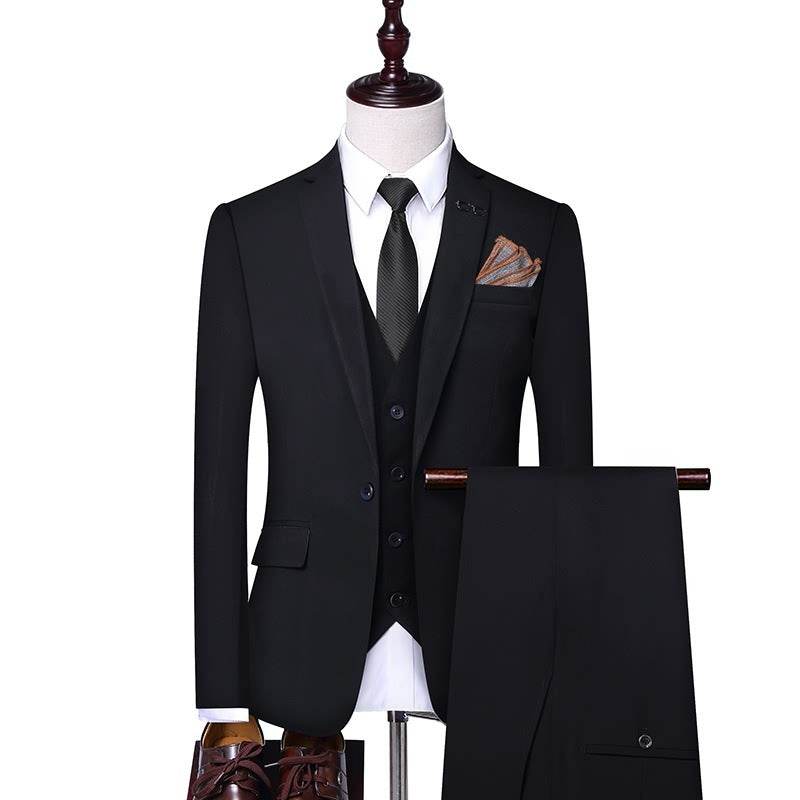 Men's 3-Piece Business Suit - Stylish Groom Banquet Dress Set 2025 - Buy Center