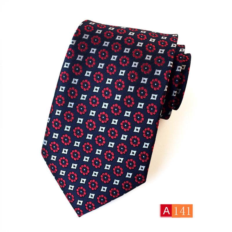 Buycenter Men's Jacquard Tie - Classic Black Stylish Formal Accessory - Buy Center