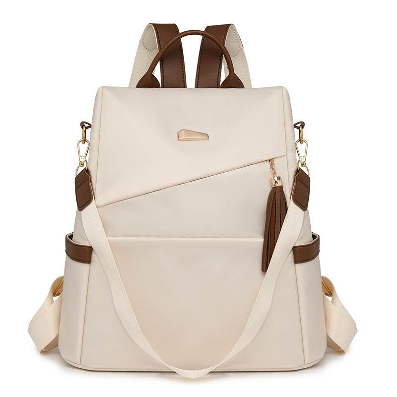 Urban Simple Women's Backpack - Waterproof Tassel Design for Stylish Functionality - Buy Center