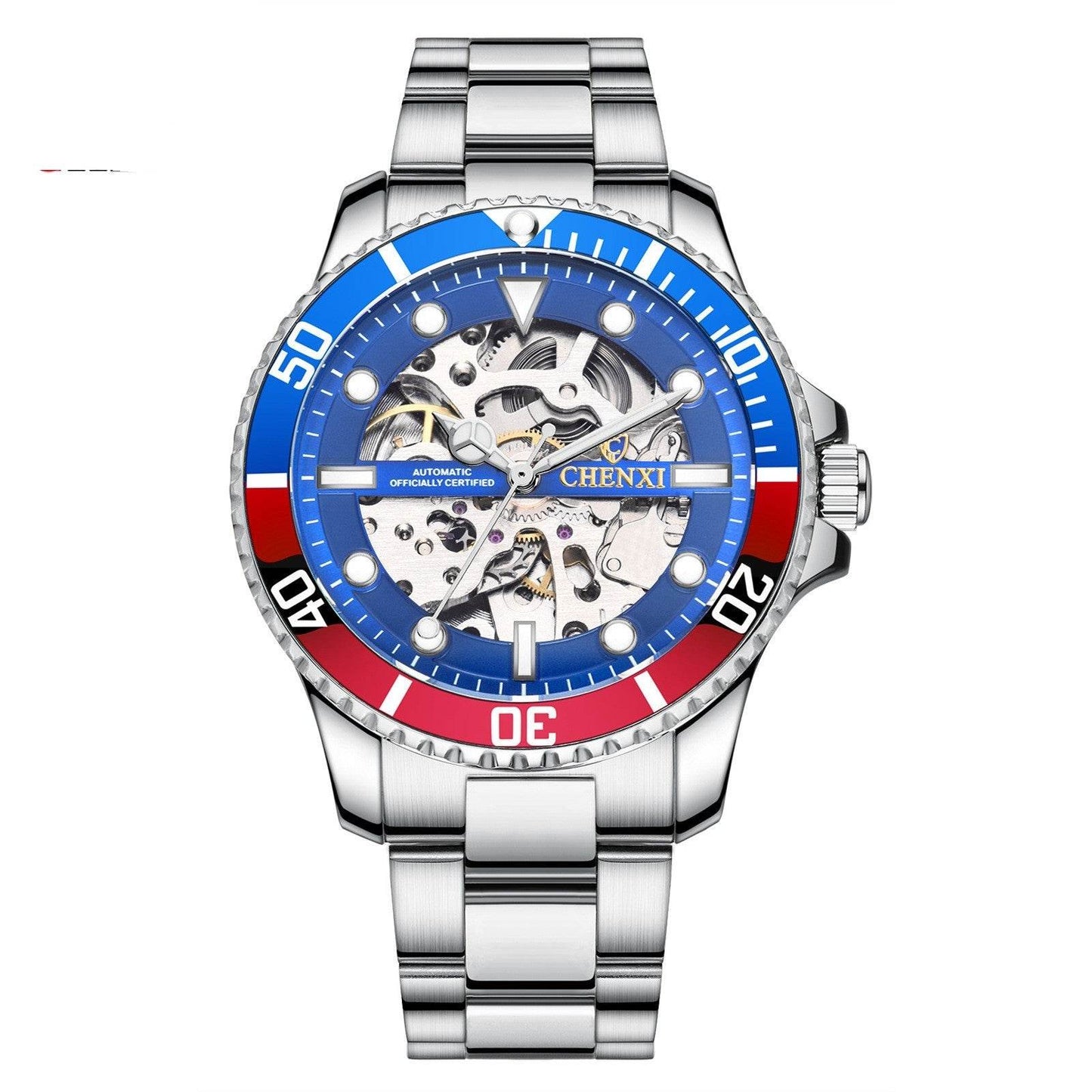 Buycenter Waterproof Men's Mechanical Watch - Stylish Gold and Black Design - Buy Center