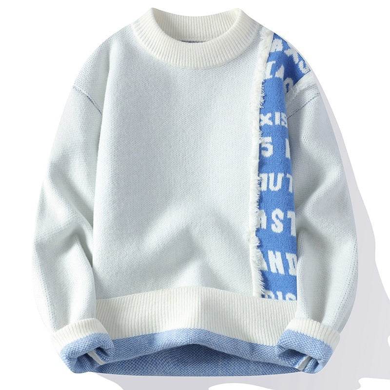 Men's Casual Pullover Sweater - All-Season Style in White, Black, Green - Buy Center
