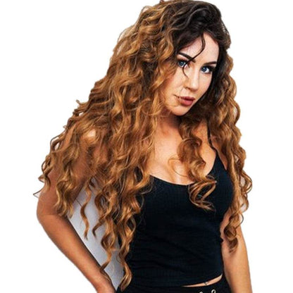 African Women's Curly Wigs - 65cm Breathable Human Hair, Stylish Look - Buy Center