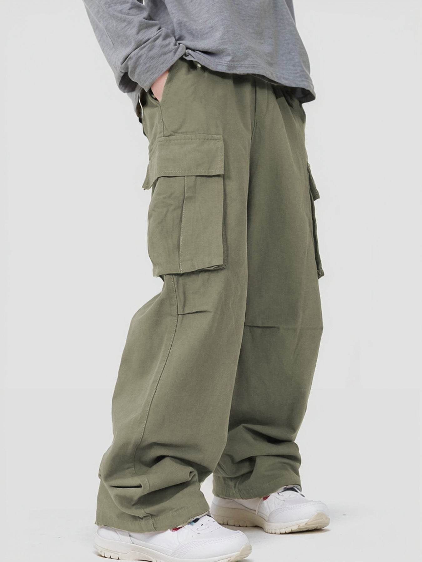 BuyCenter Three-Dimensional Pocket Overalls - Casual Lace-Up Pants 2025 - Buy Center
