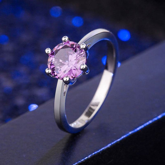 Buy Center Zircon Ring for Women - Geometry Copper Platinum Plated - Buy Center