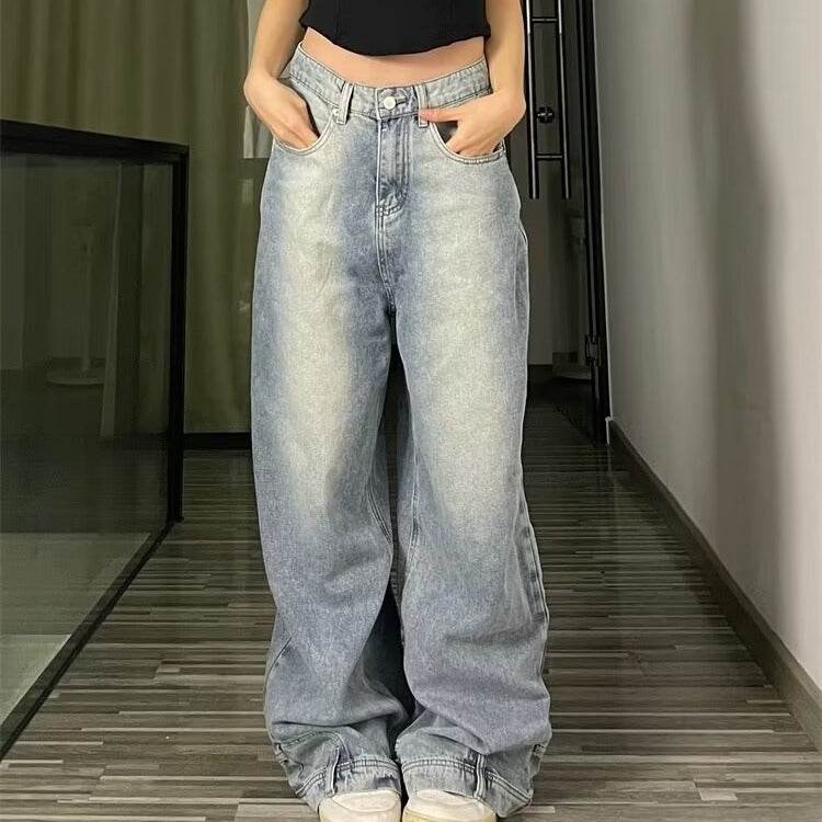 Trendy Wide Leg Bell Bottoms - Fashion Straight Loose Jeans for Women - Buy Center