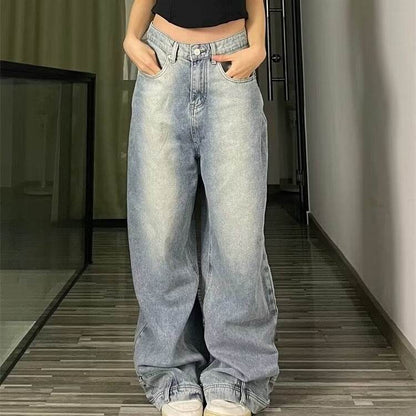 Trendy Wide Leg Bell Bottoms - Fashion Straight Loose Jeans for Women - Buy Center