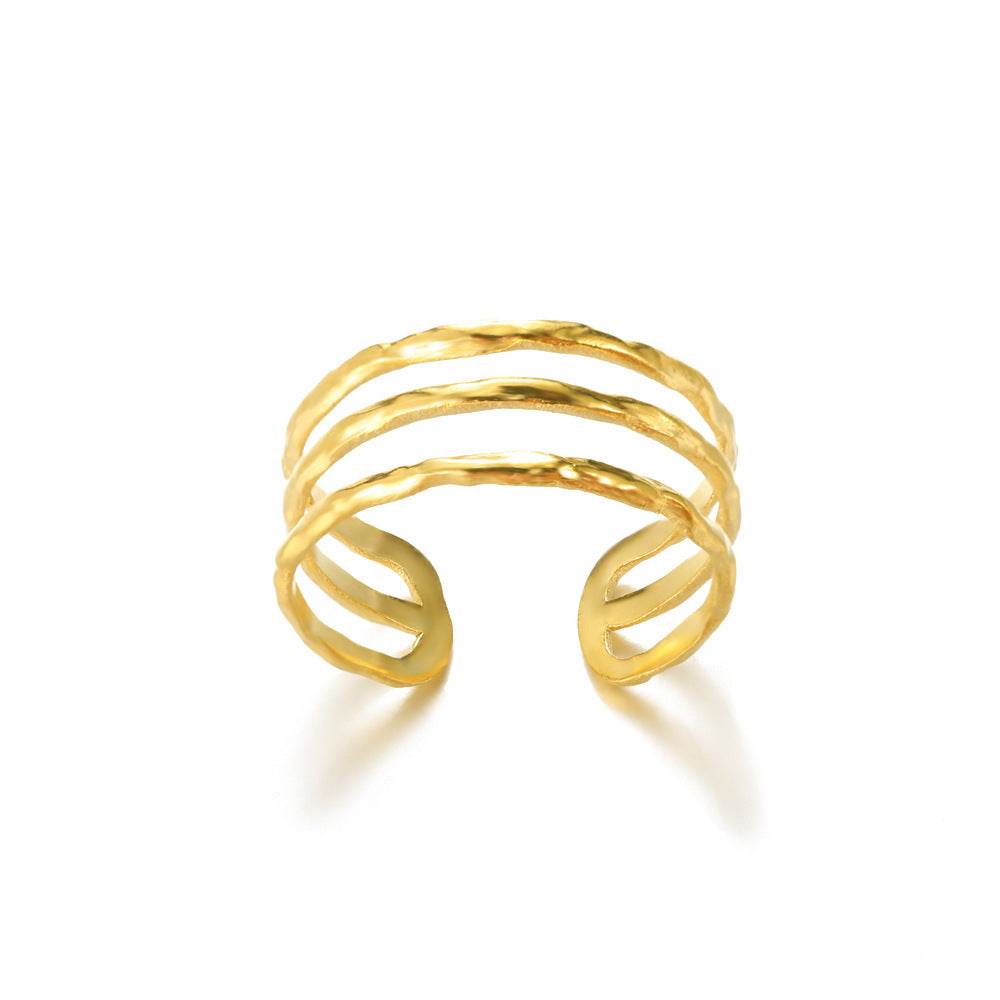 Adjustable Stainless Steel Hydraulic Ring - Stylish Geometric Design for All - Buy Center