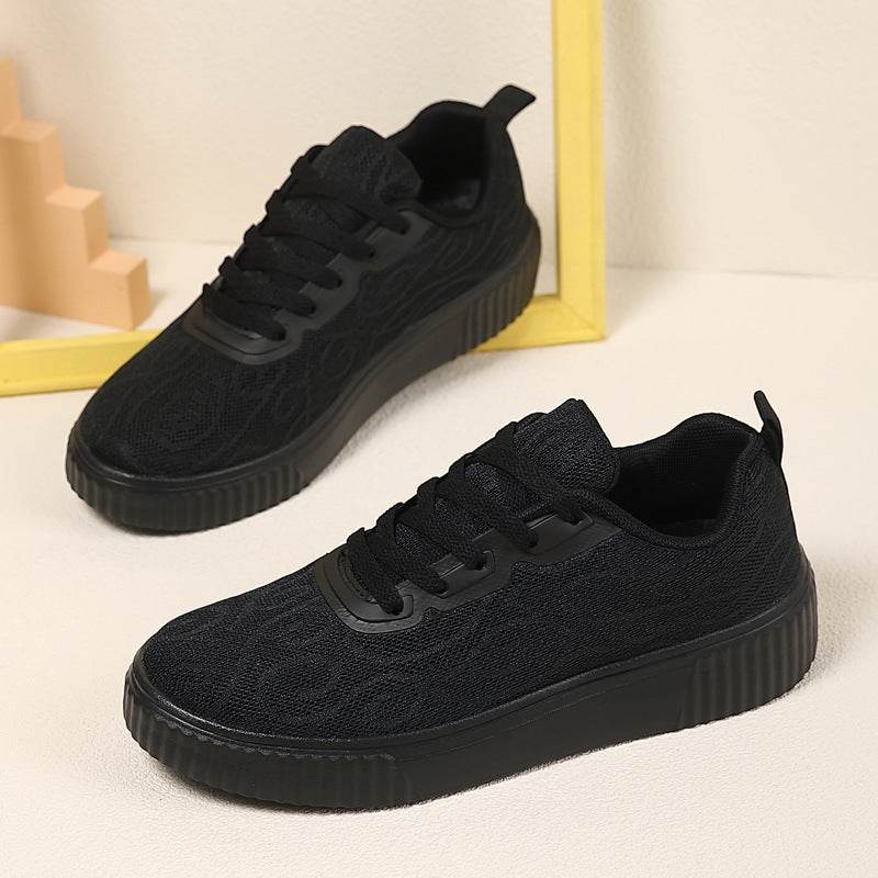 Versatile Women's Hollow-Out Platform Flats - Stylish and Breathable Summer Shoes - Buy Center