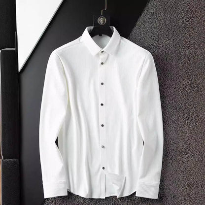 Stylish Non-Iron Anti-Wrinkle White Shirt for Men - Business Casual Fit - Buy Center