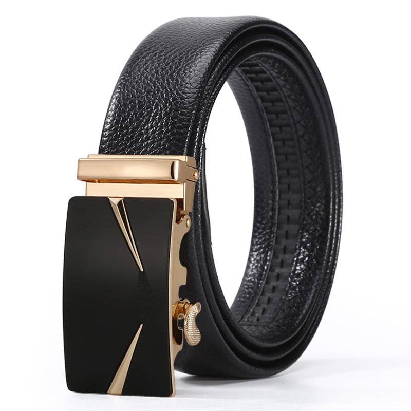 Men's Automatic Leather Buckle Belt - Premium Stylish Business Accessory - Buy Center
