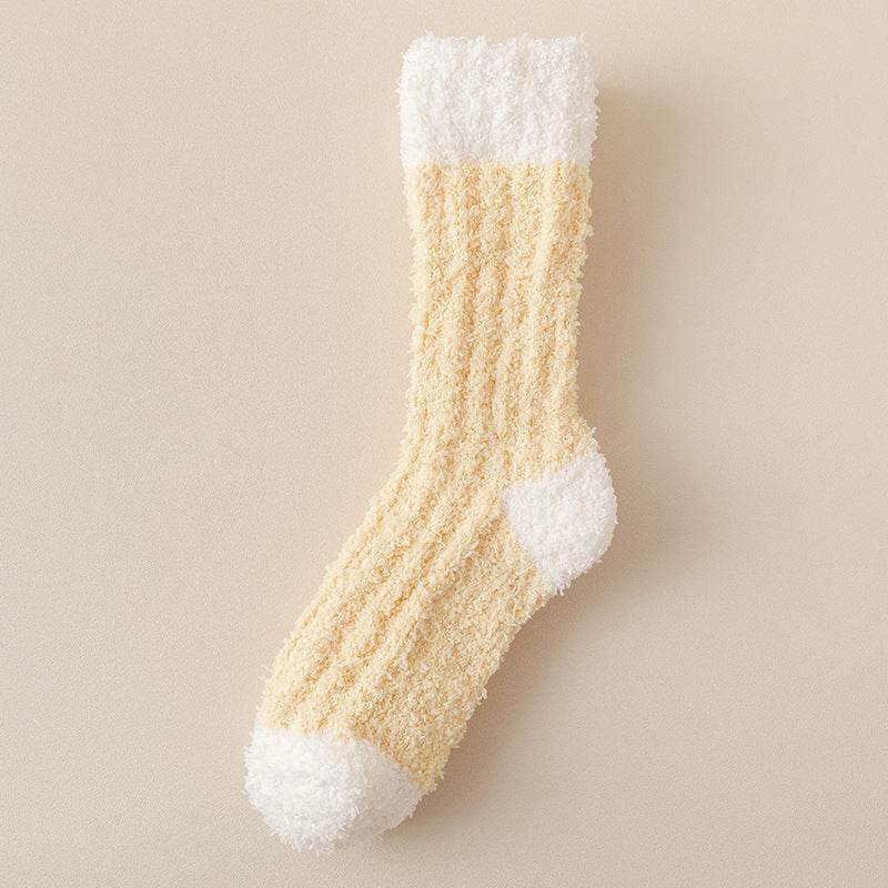 Coral Fleece Women's Thermal Socks - Thick Mid-Calf Cozy Footwear - Buy Center