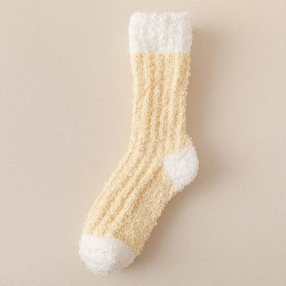 Coral Fleece Women's Thermal Socks - Thick Mid-Calf Cozy Footwear - Buy Center