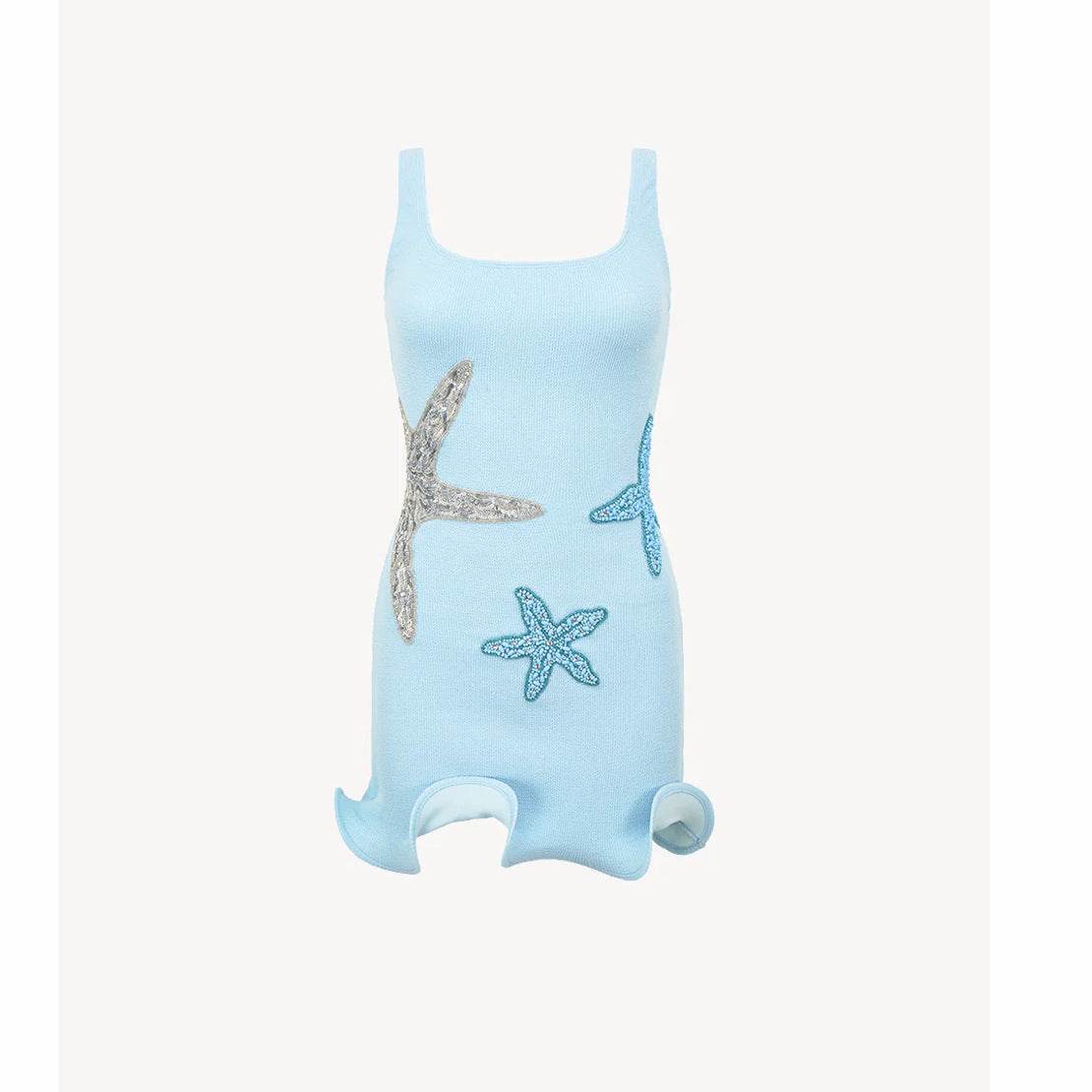 Elegant Starfish Embroidery Dress - Sling Style for Women's Fashion 2025 - Buy Center
