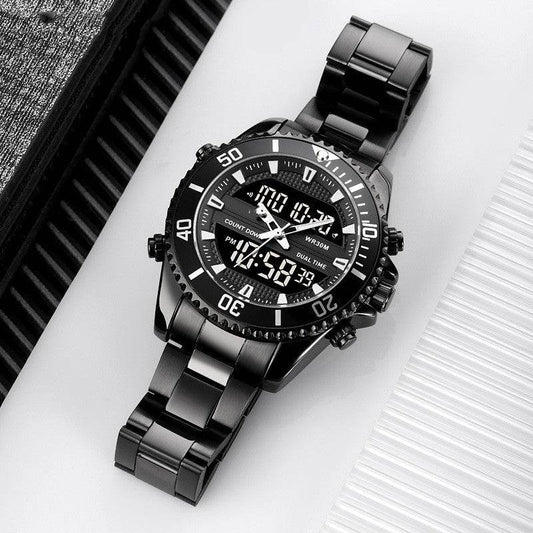 Buycenter Men's Multifunctional Outdoor Watch - Dual Display, Water Resistant - Buy Center