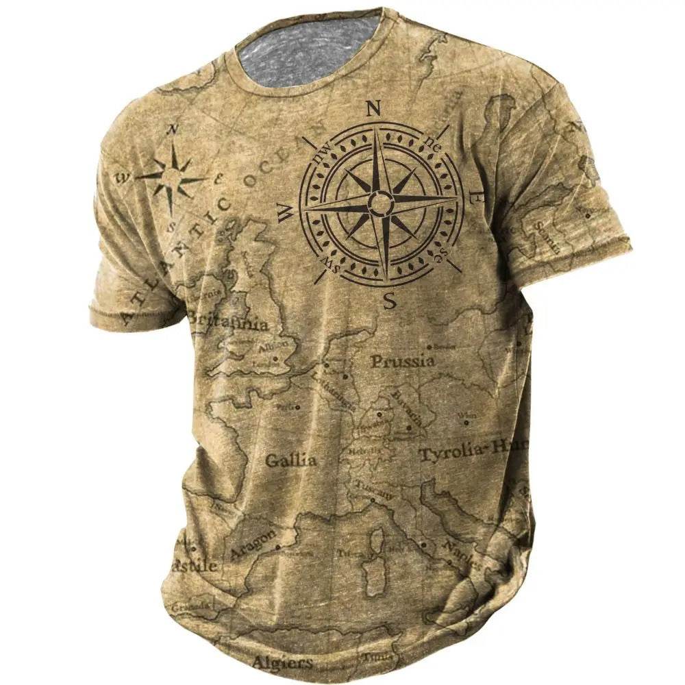 Trendy Men's Casual Loose Short Sleeve T-Shirt - Modern Round Neck Style - Buy Center