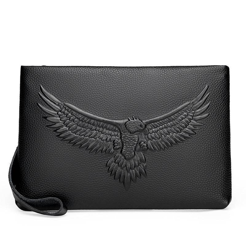 Premium Cowhide Men's Clutch - Stylish Briefcase Bag for Modern Elegance - Buy Center