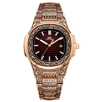 Carved Quartz Parrot Calendar Watch - Glow-in-the-Dark Waterproof Style - Buy Center