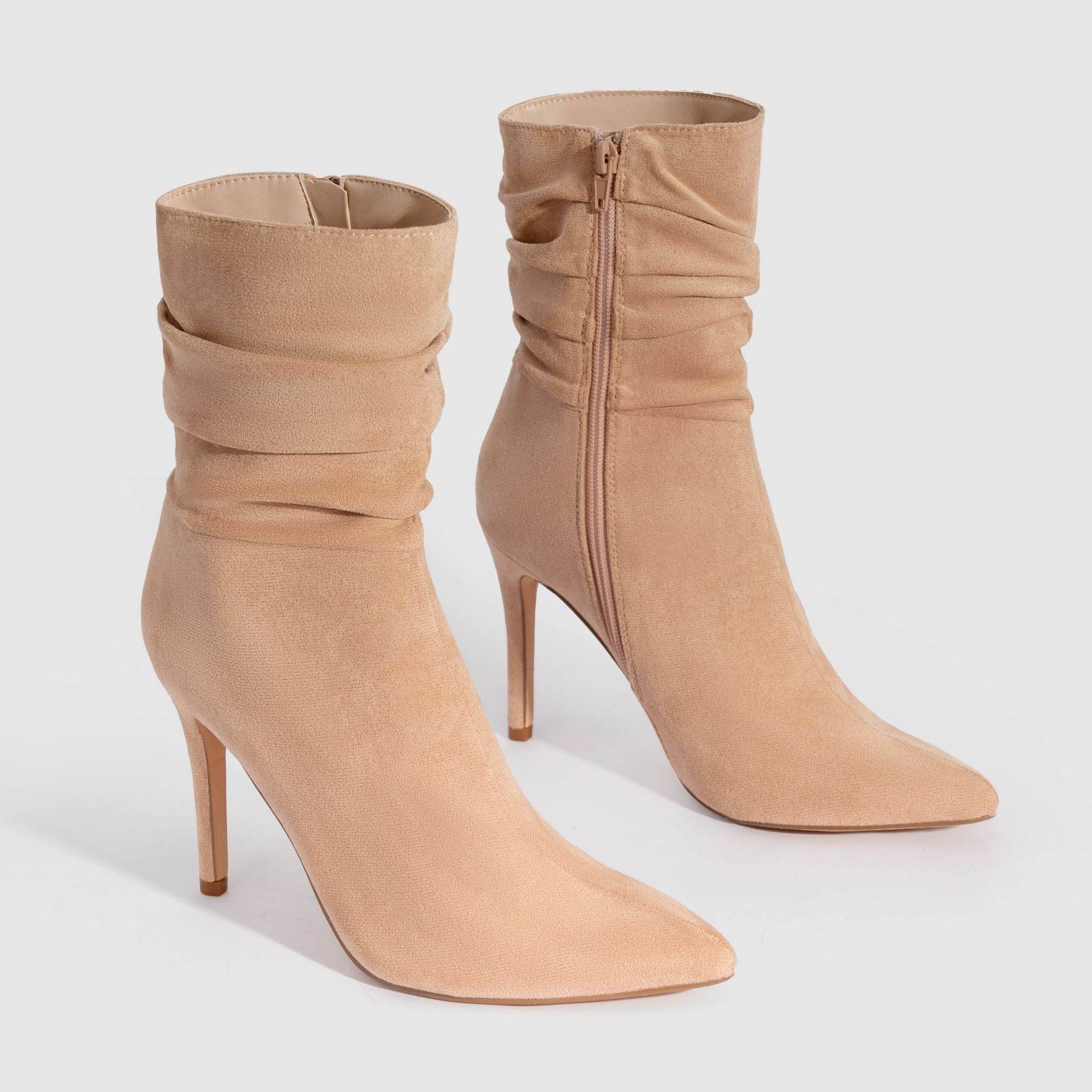 Women's Suede Pointed High Heels - Stiletto Fashion Boots for 2025 - Buy Center