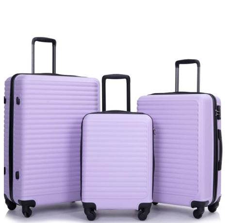 3-Piece ABS Luggage Set with TSA Lock & 360° Spinner Wheels - Buy Center