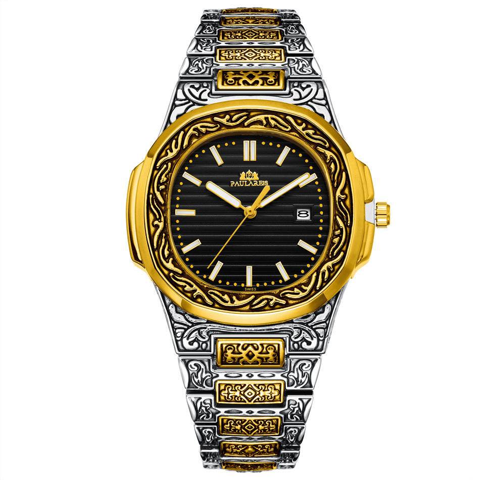 Carved Quartz Parrot Calendar Watch - Glow-in-the-Dark Waterproof Style - Buy Center