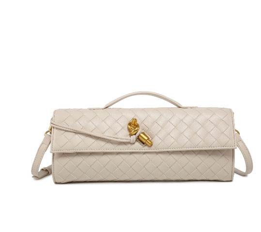 Buycenter Woven Shoulder Bag - Genuine Leather Crossbody Clutch - Buy Center