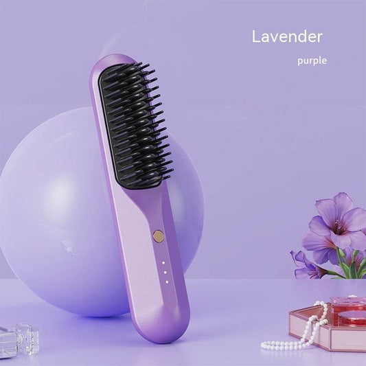 Wireless Hair Straightening Comb - Quick Heating & Portable Design - Buy Center