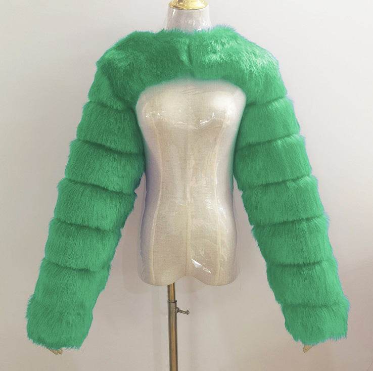 Buycenter Women's Fur Shawl Coat - Elegant Artificial Fur in Various Colors - Buy Center