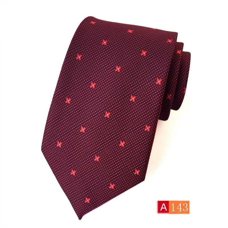 Buycenter Men's Jacquard Tie - Classic Black Stylish Formal Accessory - Buy Center