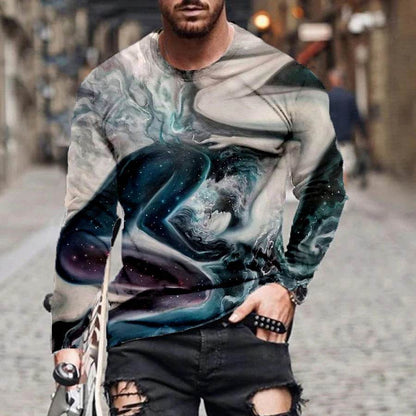 Summer Loose Crew Neck T-Shirt - 3D Print & Stylish Polyester Fabric - Buy Center
