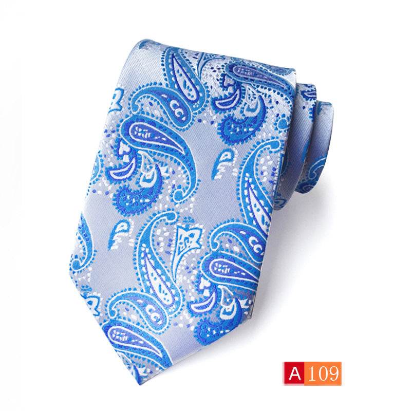 Buycenter Men's Jacquard Tie - Classic Black Stylish Formal Accessory - Buy Center