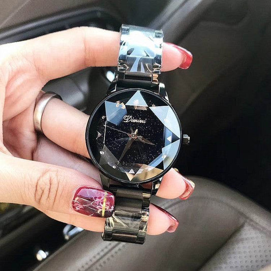 Buy Center Starry Sky Purple Steel Women's Dress Watch - Fashionable Quartz - Buy Center