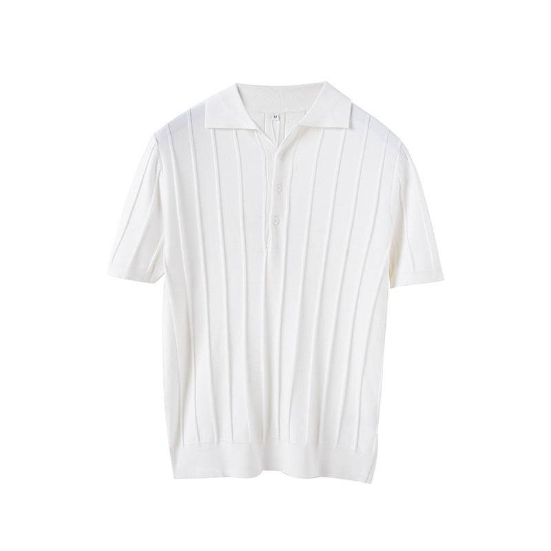 Slim Fit Short Sleeve Polo Shirt - Stylish Stripes for Youth Men - Buy Center