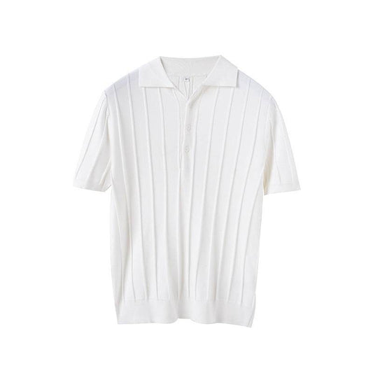 Slim Fit Short Sleeve Polo Shirt - Stylish Stripes for Youth Men - Buy Center