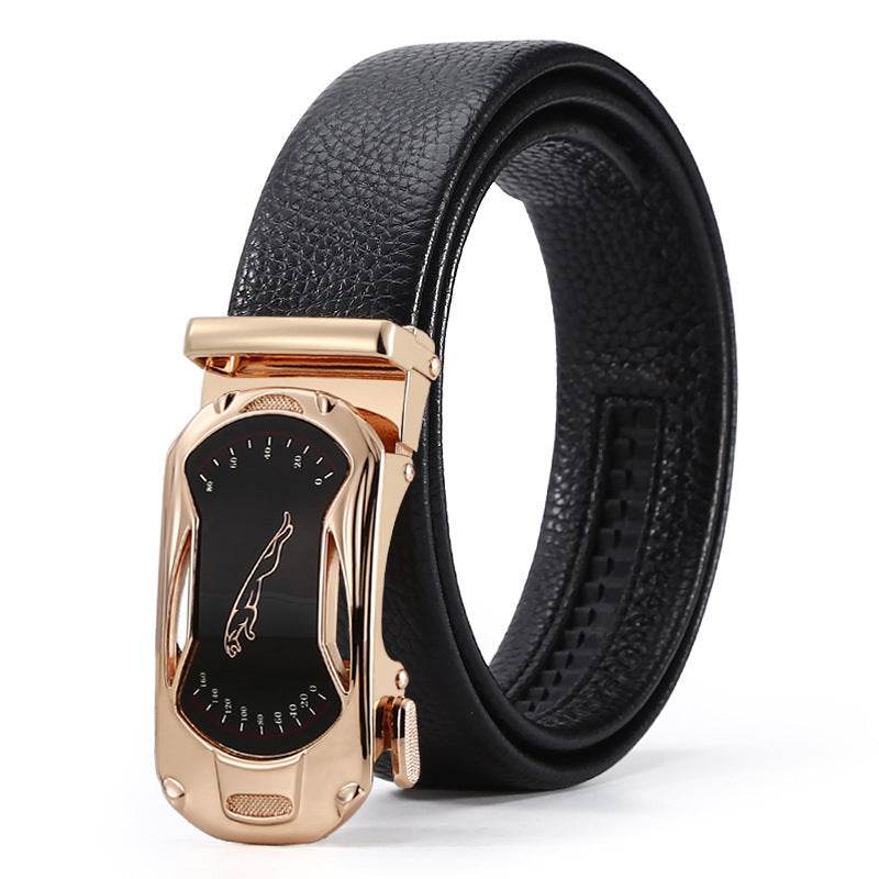Men's Automatic Leather Buckle Belt - Premium Stylish Business Accessory - Buy Center