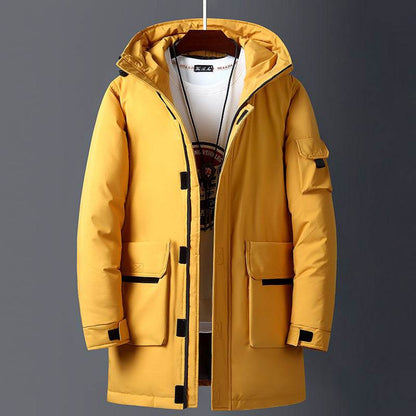 Men's Hooded Warm Down Jacket - Lightweight, Stylish, and Cozy - Buy Center