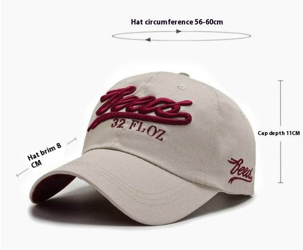 Women's Casual Outdoor Hat - Adjustable Fit with Stylish Embroidery - Buy Center