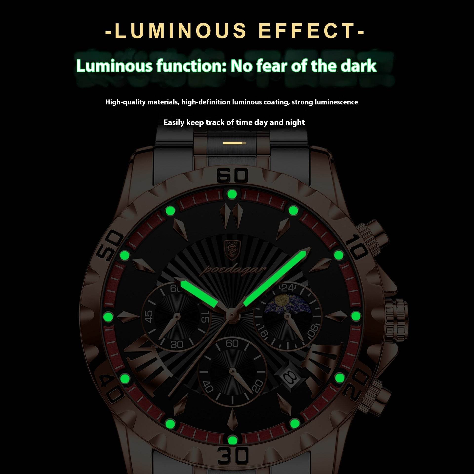 Buycenter Men's Luminous Quartz Watch - Stylish & Multifunctional Accessories - Buy Center