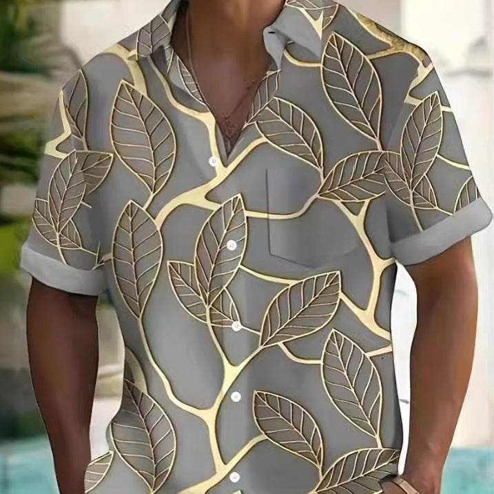 Fashion Printed Shirt for Men - Slim Fit & Vibrant Geometric Design - Buy Center