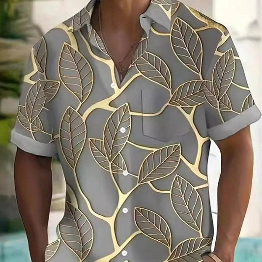 Fashion Printed Shirt for Men - Slim Fit & Vibrant Geometric Design - Buy Center