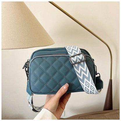 Buycenter Soft Leather Shoulder Messenger Bag - All-Match Diamond Pattern - Buy Center
