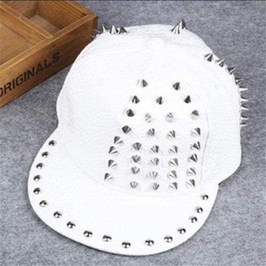Buycenter Solid Color Leather Baseball Cap - Adjustable Flat Brim Hat - Buy Center