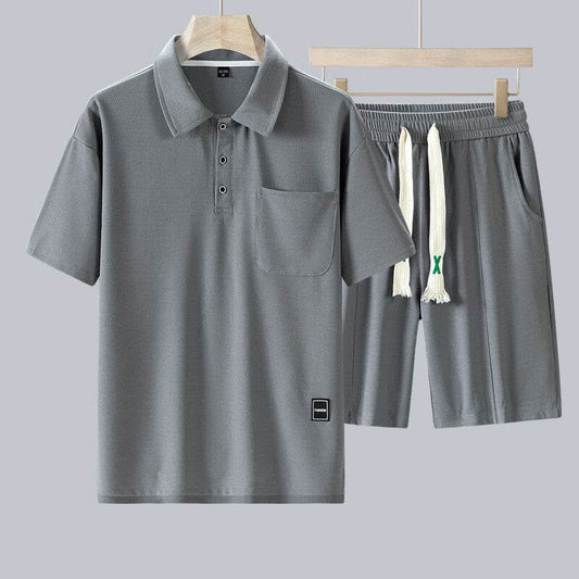 Men's Sports Suit - Short-Sleeved T-Shirt & Shorts Set for Active Lifestyle - Buy Center