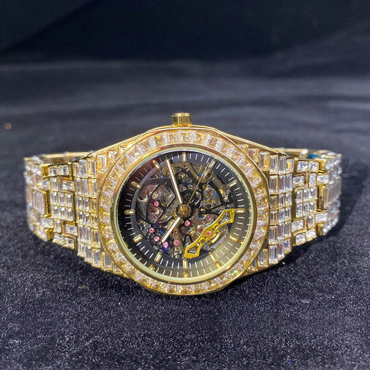Hip Hop Luminous Hollow Mechanical Watch - 30M Waterproof & Swiss Movement - Buy Center