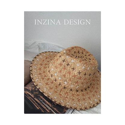 Retro Western Cowboy Straw Hat - Unisex Fashion Accessory for All Seasons - Buy Center