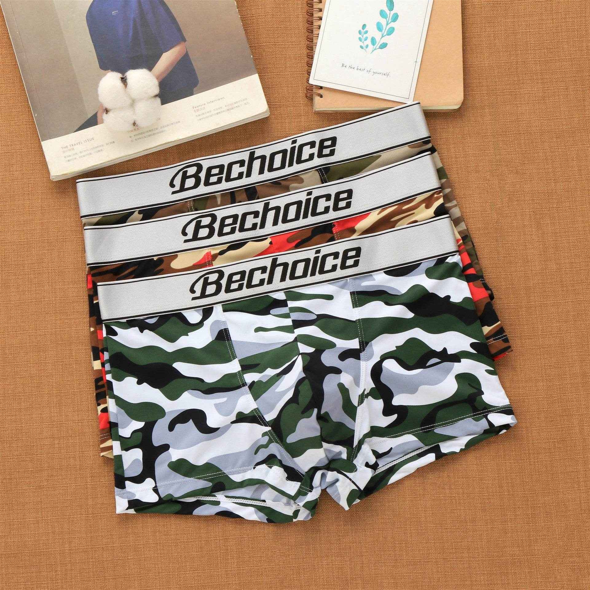 Men's Camouflage Nylon Ice Silk Underwear - Trendy Comfort & Style 2025