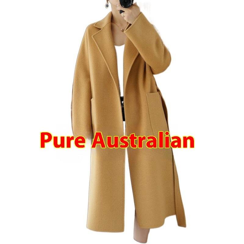 Hepburn Style Thickened Jacket - Loose-Fitting Wool Blend Coat in Colors - Buy Center