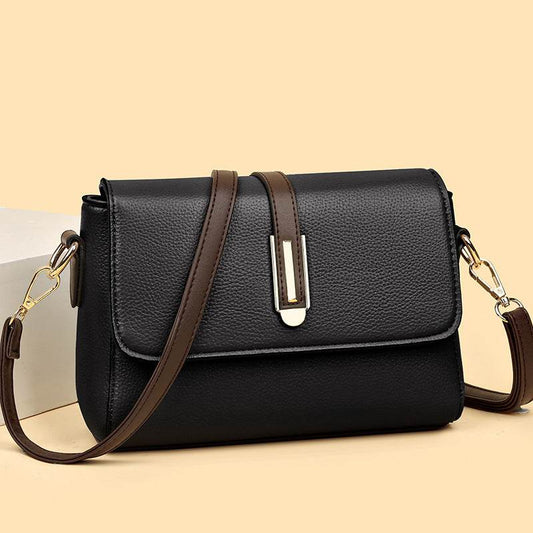 Buycenter Women's Simple Texture Messenger Bag - Urban Style, Soft PU - Buy Center