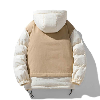 Couples Hooded Cotton-Padded Jacket - Stylish Japanese Stitching for Winter - Buy Center