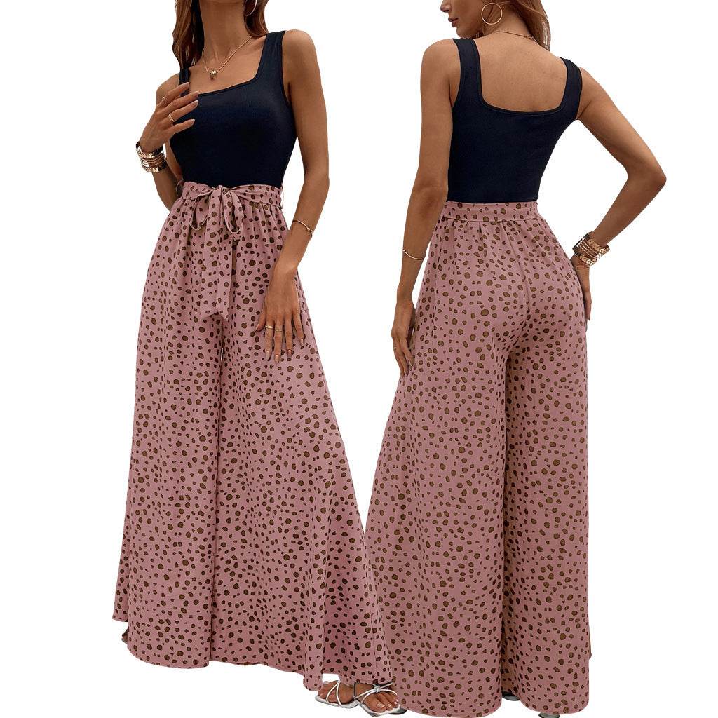 Buycenter Women's Slimming Polka-Dot Trousers - Stylish & Comfortable Fit - Buy Center